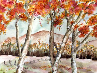 Red Trees by Neela Pushparaj